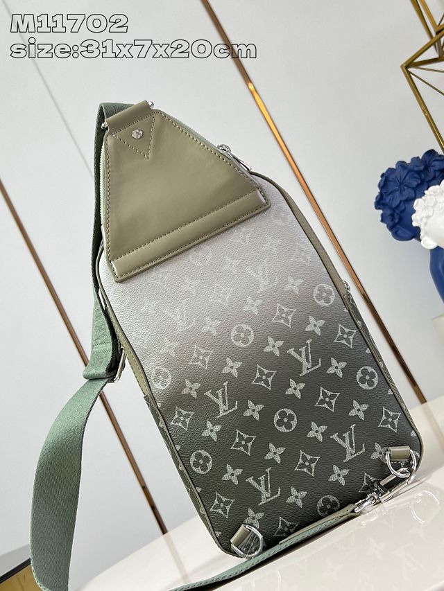 Louis vuitton original monogram canvas avenue sling bag M11702 green