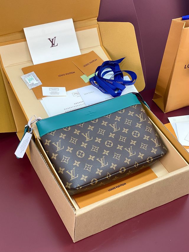 Louis vuitton original monogram canvas pochette voyage souple M13199 green