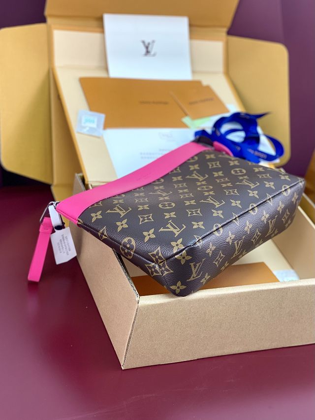 Louis vuitton original monogram canvas pochette voyage souple M13356 pink