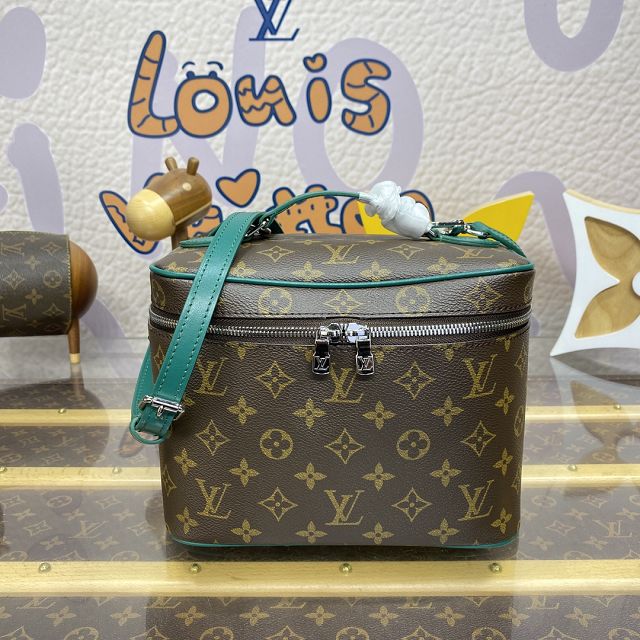 Louis vuitton original monogram nice BB cosmetic case M12668 green