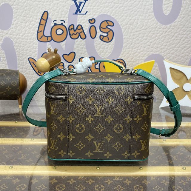 Louis vuitton original monogram nice BB cosmetic case M12668 green