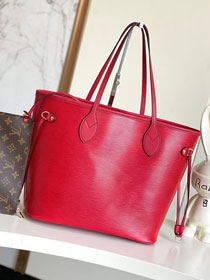 Louis vuitton original epi leather neverfull mm M12755 red