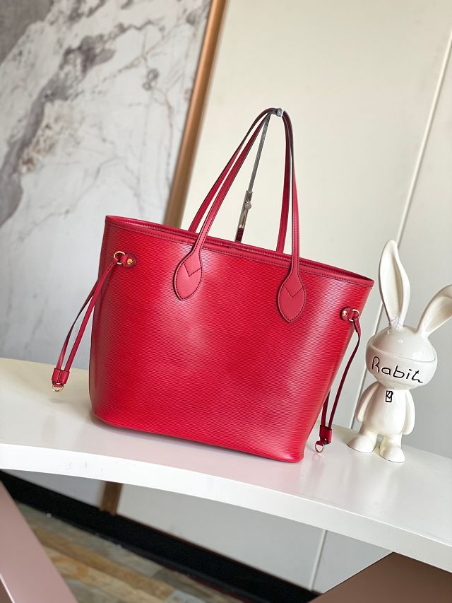 Louis vuitton original epi leather neverfull mm M12755 red