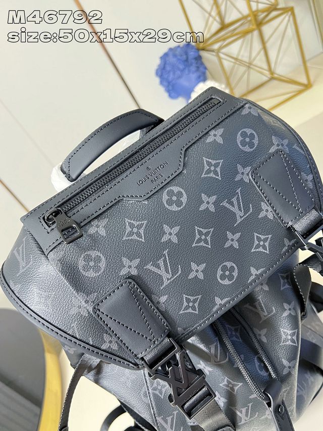 Louis vuitton original monogram eclipse getaway backpack M46792 black