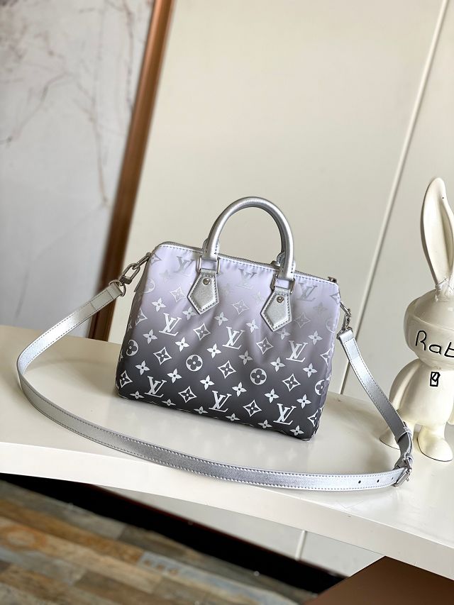 Louis vuitton original monogram nylon speedy 25 M11848 gradient silver