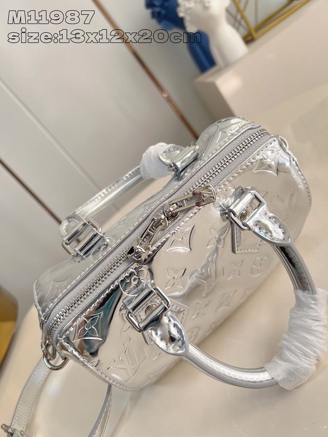 Louis vuitton original vernis leather speedy 20 M11987 silver