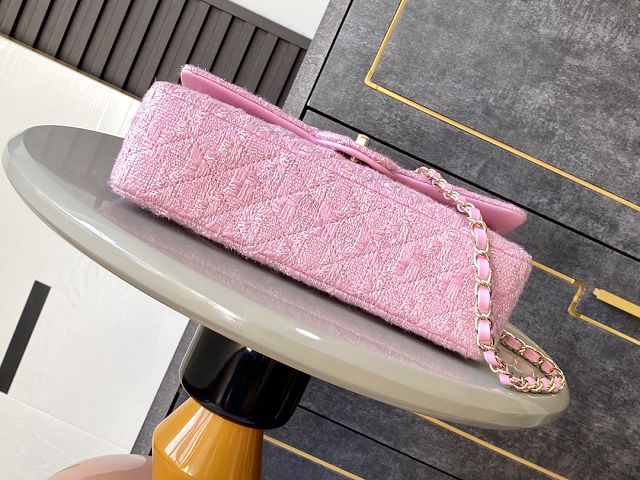 CC original tweed medium flap bag A01112 pink