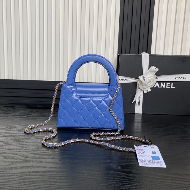 CC original calfskin mini shopping bag AS4416 blue