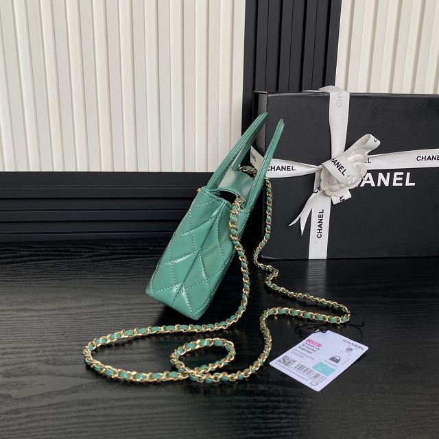 CC original calfskin mini shopping bag AS4416 green