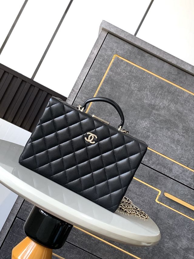 CC original lambskin box bag AS5168 black