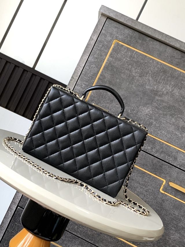 CC original lambskin box bag AS5168 black