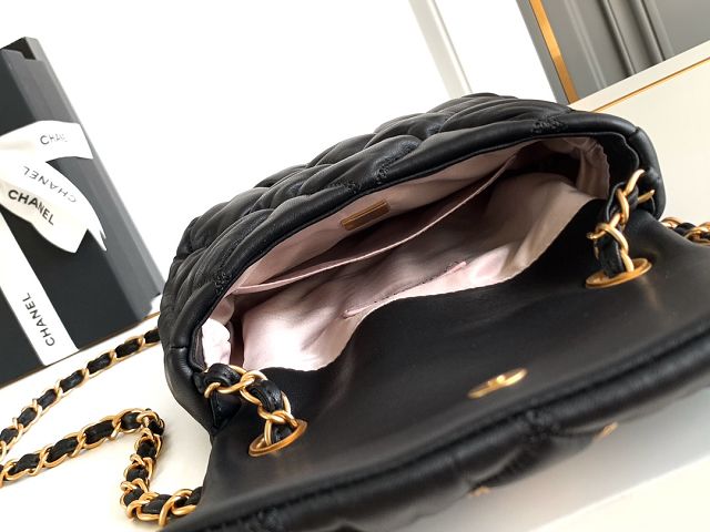 CC original lambskin flap bag AS4660 black