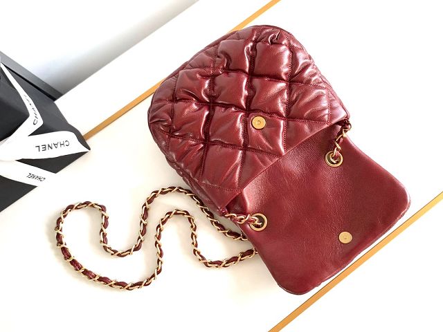 CC original lambskin flap bag AS4660 red