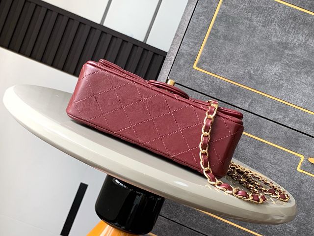 CC original lambskin mini flap bag A69900 wine