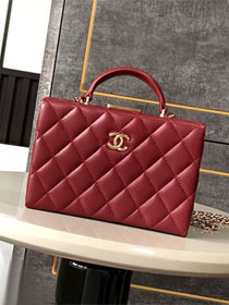 CC original lambskin small box bag AS5167 bordeaux