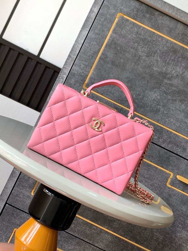 CC original lambskin small box bag AS5167 pink