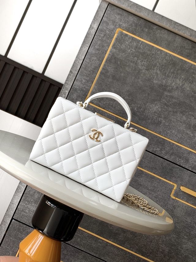 CC original lambskin small box bag AS5167 white