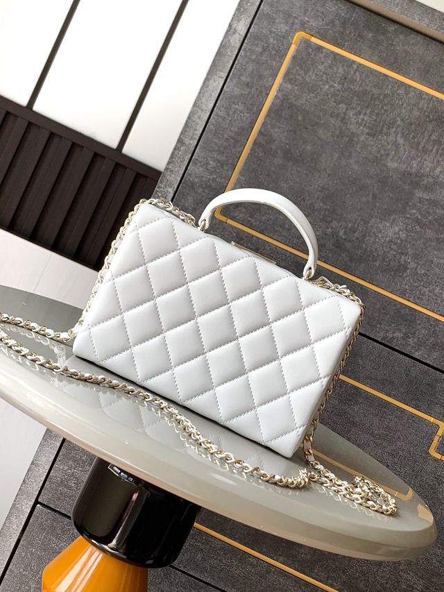 CC original lambskin small box bag AS5167 white