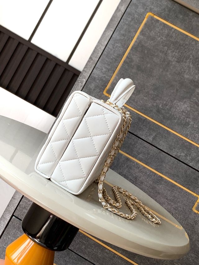 CC original lambskin small box bag AS5167 white