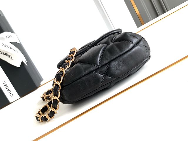 CC original lambskin small flap bag AS4661 black