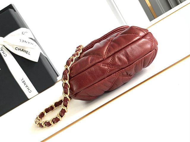 CC original lambskin small flap bag AS4661 red