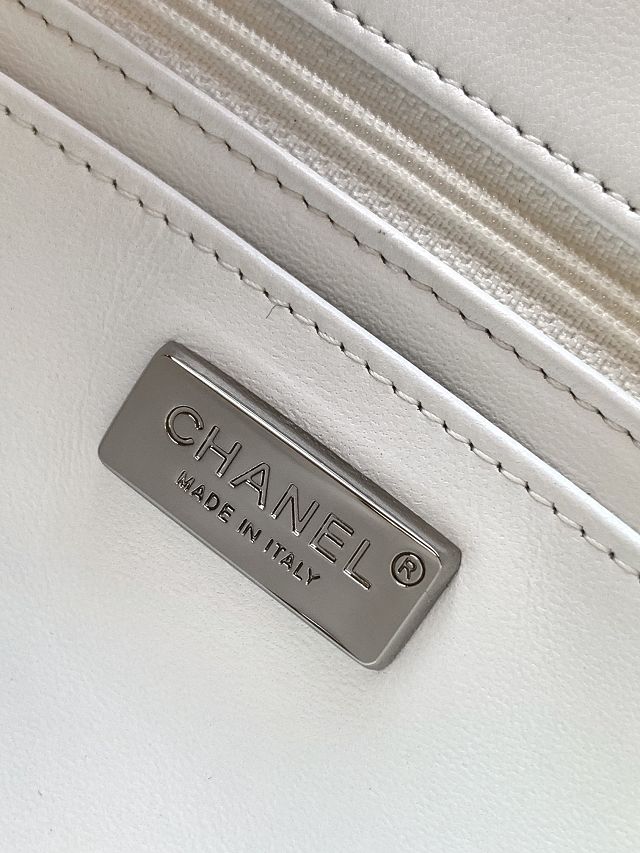 CC original sequins mini flap bag AS2090 white