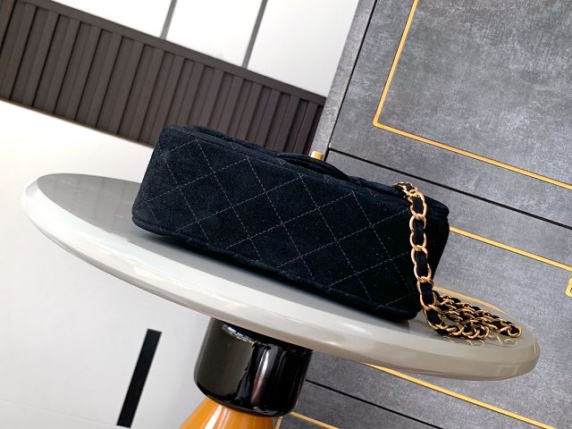 CC original suede calfskin mini flap bag A69900 black