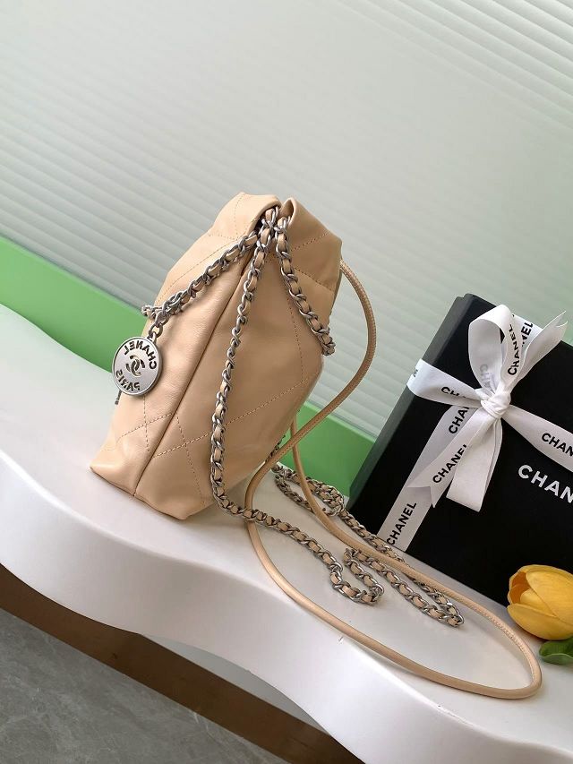 CC original calfskin 22 mini handbag AS3980 beige