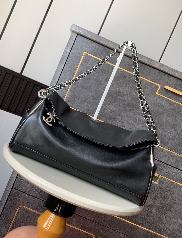 CC original calfskin large hobo bag AS5312 black