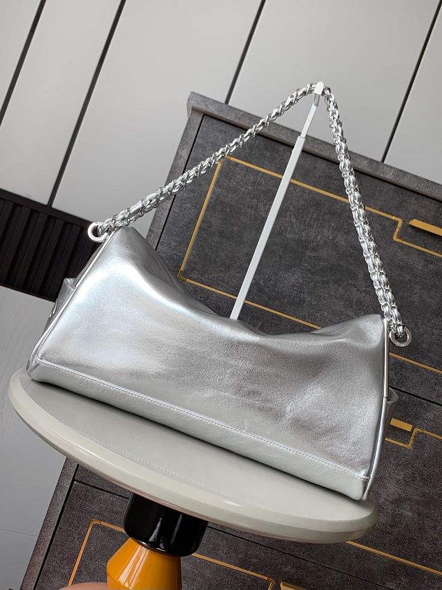 CC original calfskin large hobo bag AS5312 silver