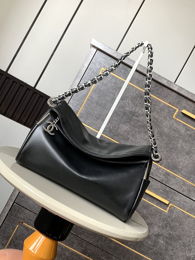 CC original calfskin medium hobo bag AS5313 black