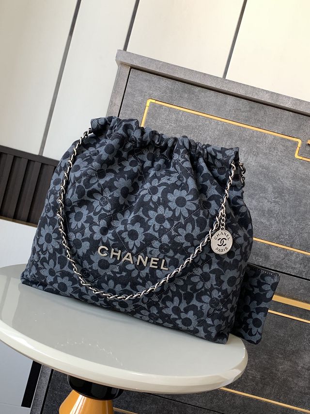 CC original denim 22 medium handbag AS3261 black