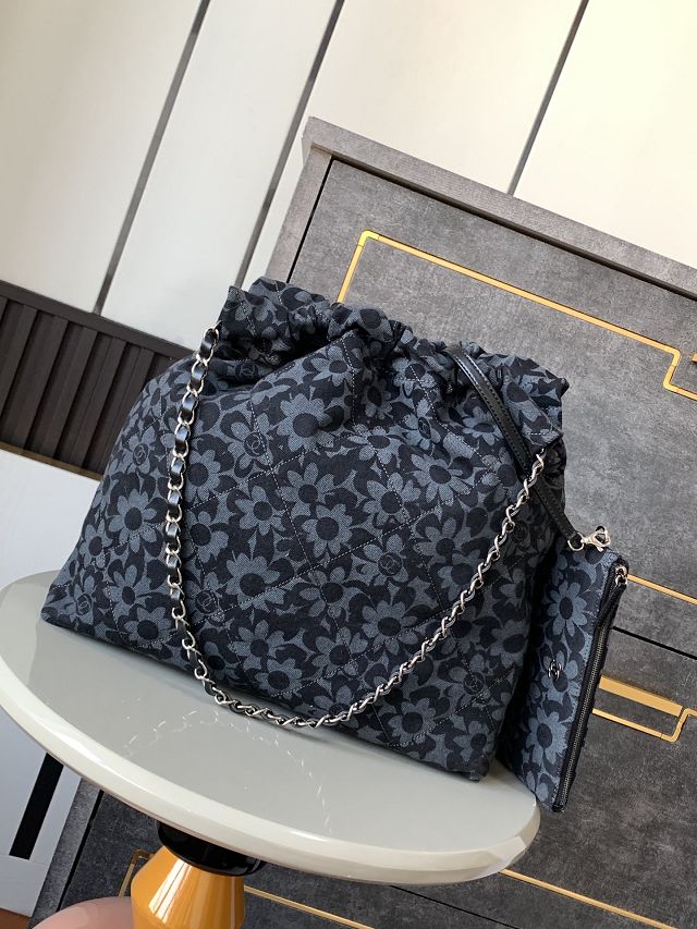 CC original denim 22 medium handbag AS3261 black