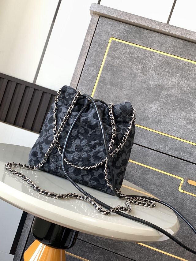 CC original denim 22 mini handbag AS3980 black