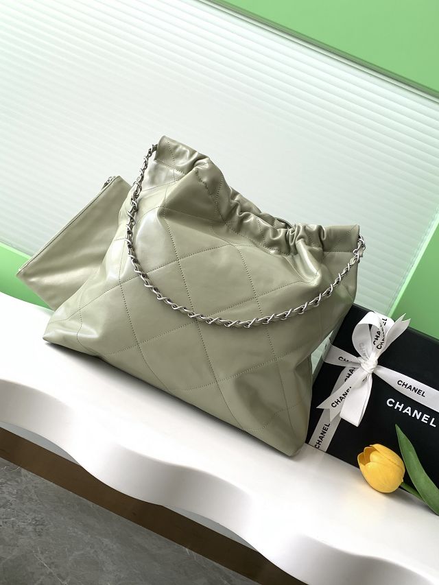 CC original calfskin 22 medium handbag AS3261 green