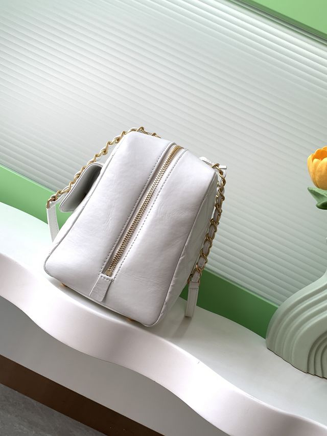 CC original lambskin bowling bag AS4933 white