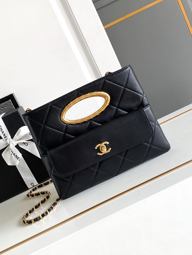 CC original lambskin clutch AS5038 black