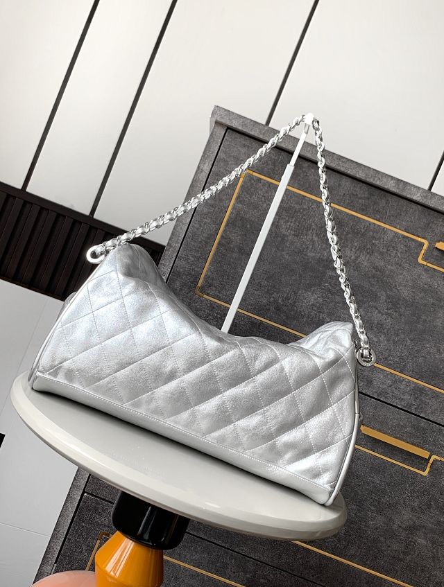 CC original lambskin large hobo bag AS5313 silver