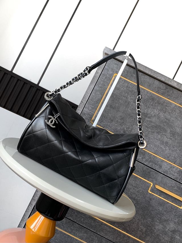 CC original lambskin medium hobo bag AS5312 black