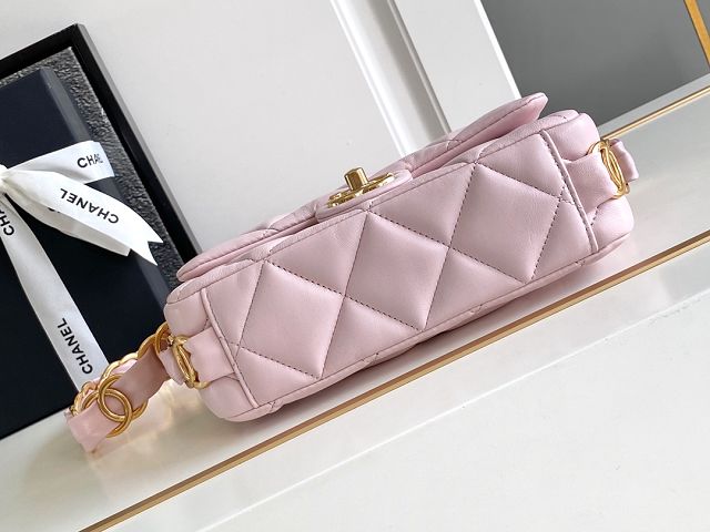 CC original lambskin mini flap bag AS5175 pink