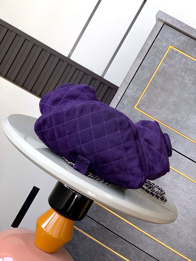 CC original suede calfskin backpack AS5350 purple