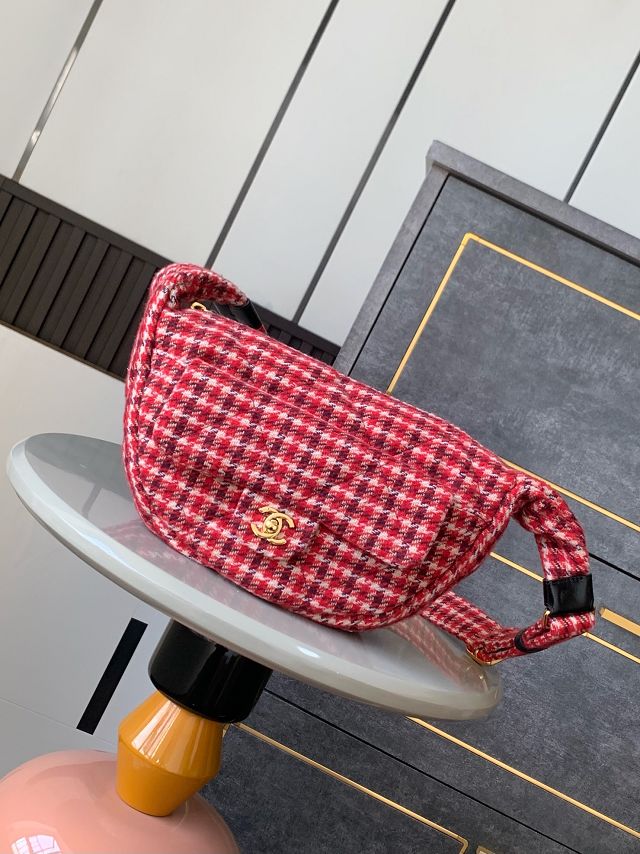 CC original tweed shoulder bag AS2090 red