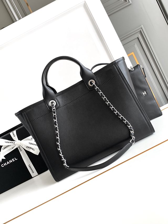 CC original calfskin small shopping bag AS3257 black