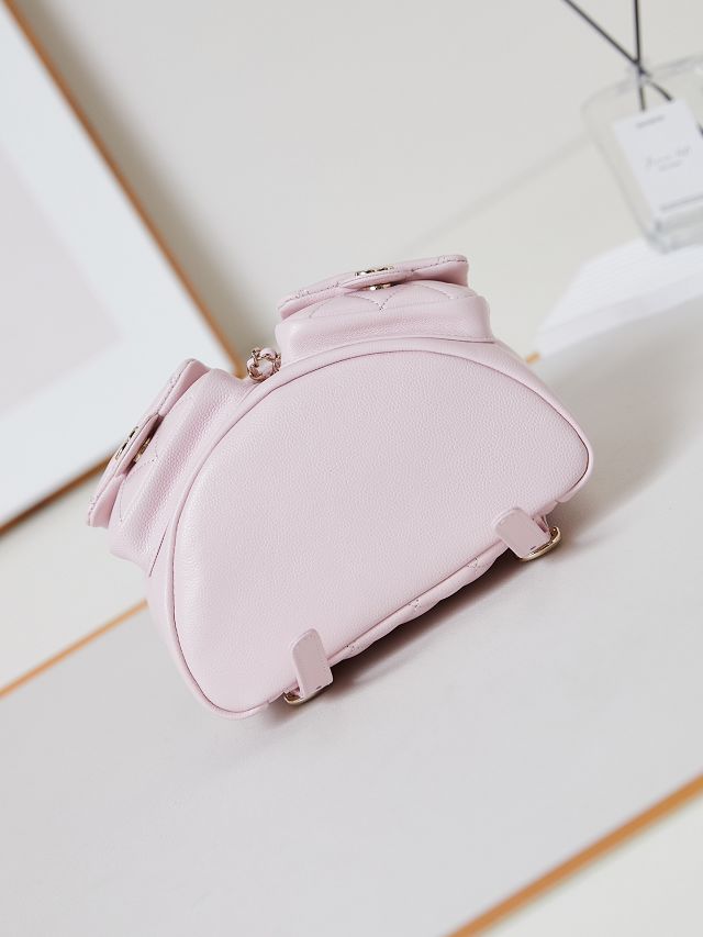 CC original grained calfskin backpack AS3860 light pink