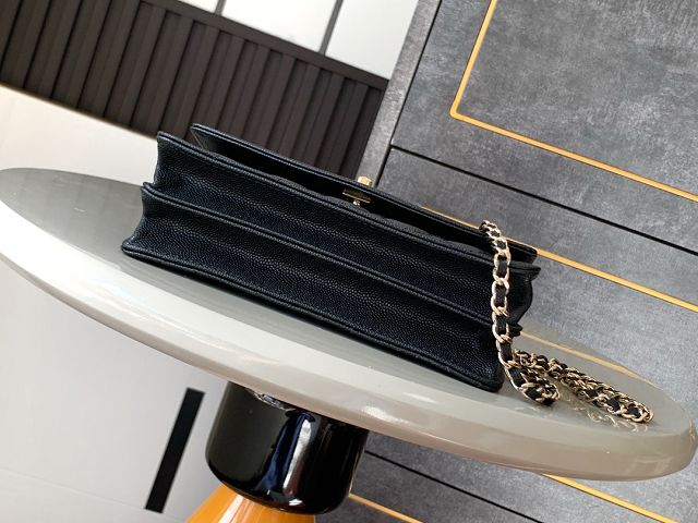 CC original grained calfskin wallet on chain AP4401 black