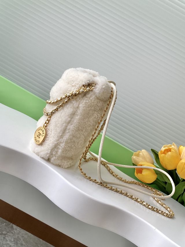 CC original shearling 22 mini handbag AS3980 white