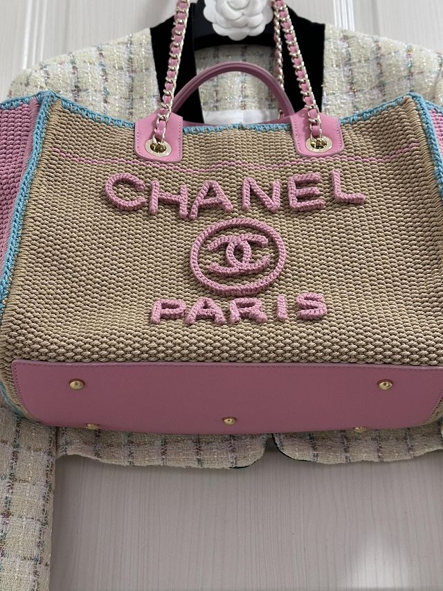 CC original tweed small shopping bag AS3257 beige&pink