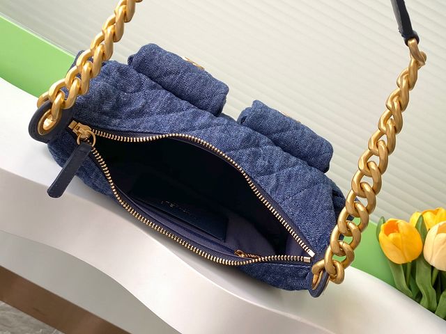 CC original denim large hobo bag AS5339 dark blue