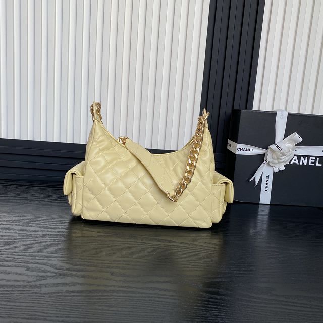 CC original lambskin large hobo bag AS5339 yellow