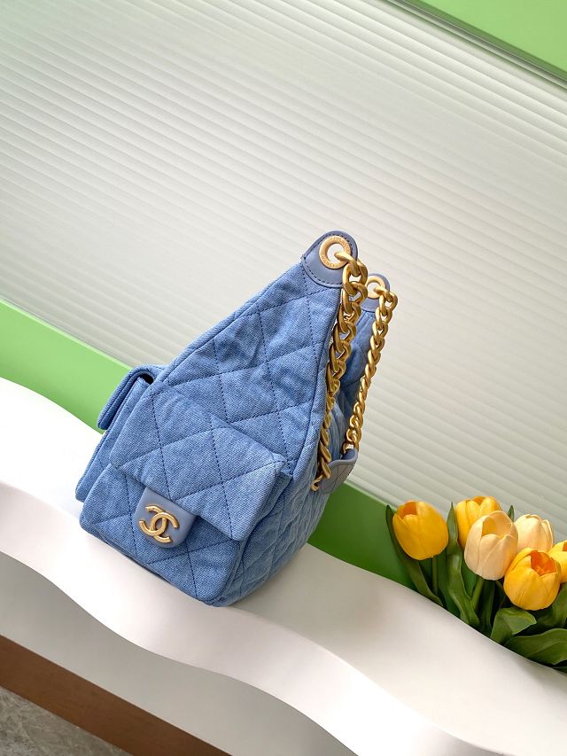 CC original denim maxi hobo bag AS5302 blue